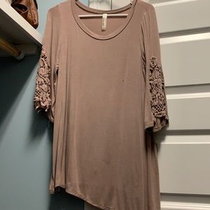 Light brown tunic. Cute with leggings!